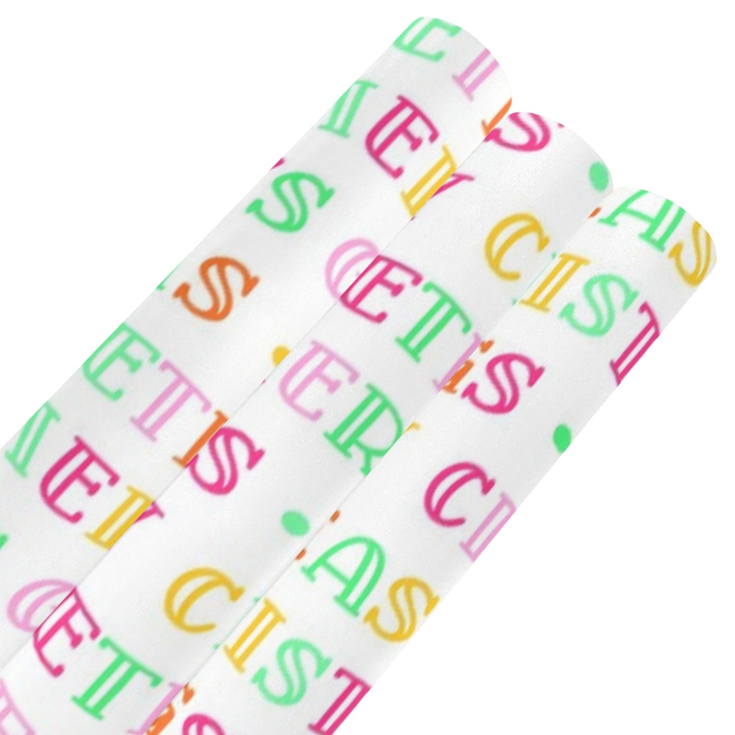 Xmas Lettering Wrapping Paper