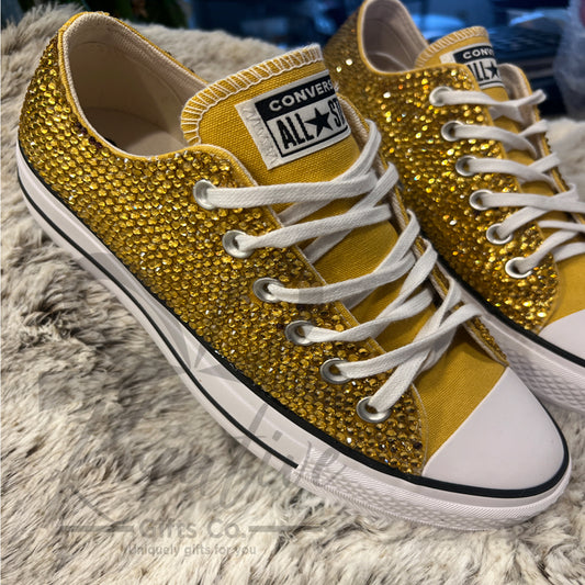 Full bling Converses custom shoes