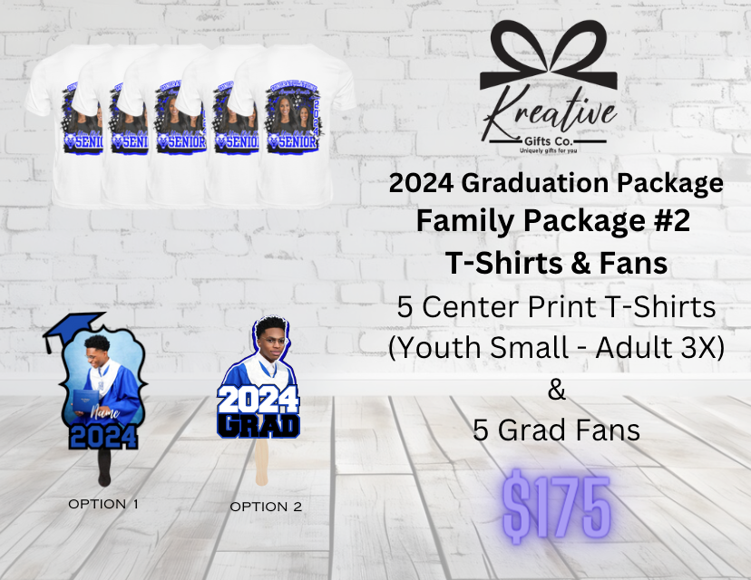 Grad Bundle Family Package #2 T-Shirts & Fans