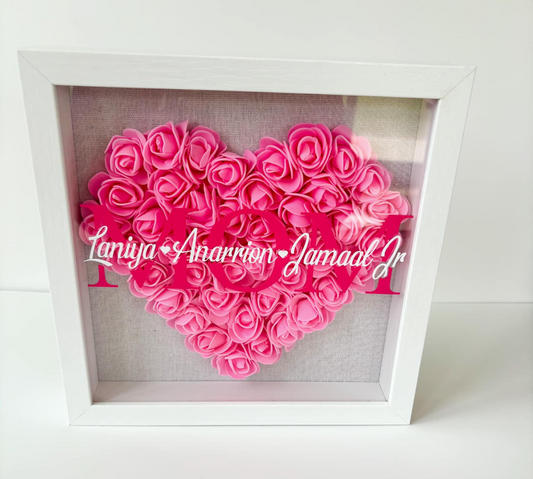 Mom Heart Shape Shadow Box