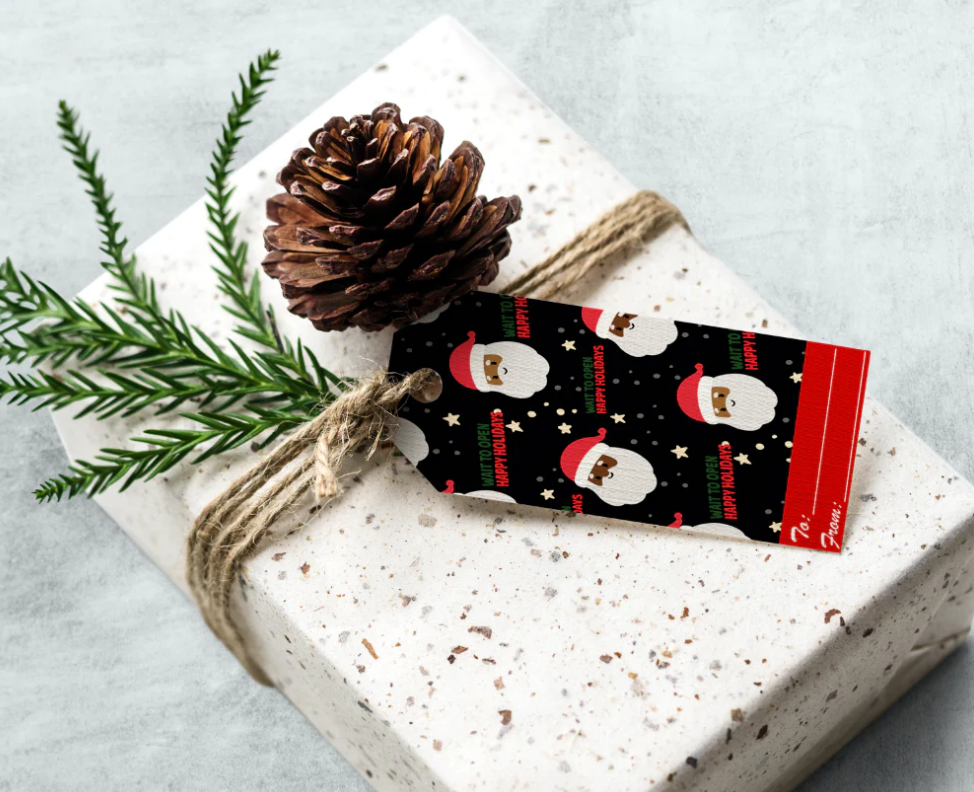 African American Santa Gift Wrap Bundle Set