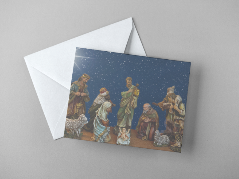Holiday Nativity Scene Greeting Cards