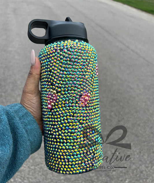 Kustom Initial Rhinestone Tumbler