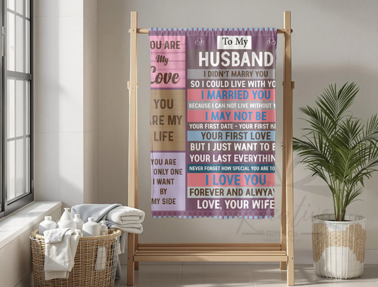 To my Husband Fleece Blanket