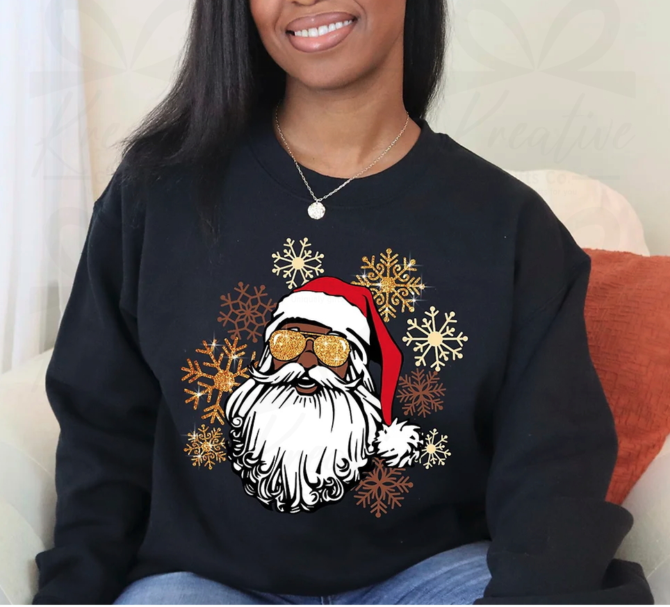 Black Santa Glitter Shades