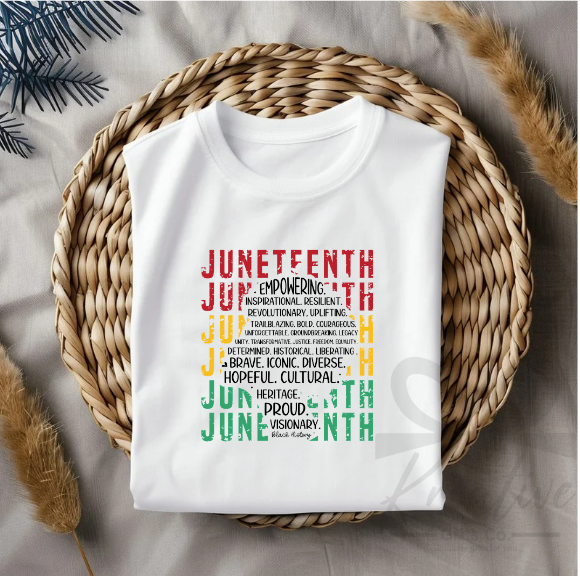 Juneteenth Word Art Apparel