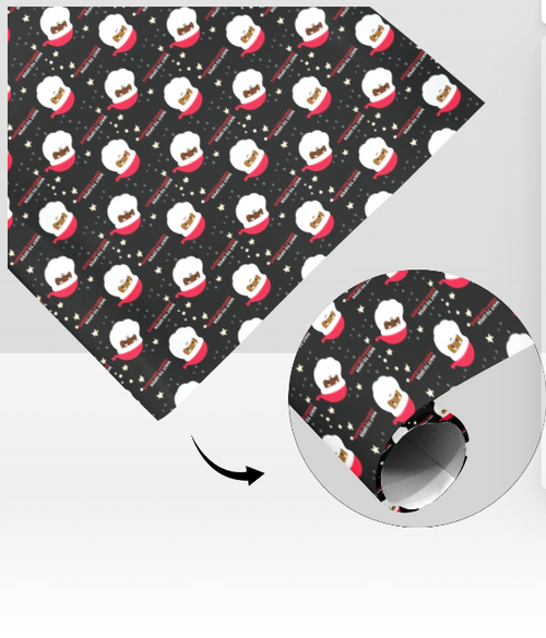 African American Santa "Wait to Open ... Happy Holiday" Wrapping Paper