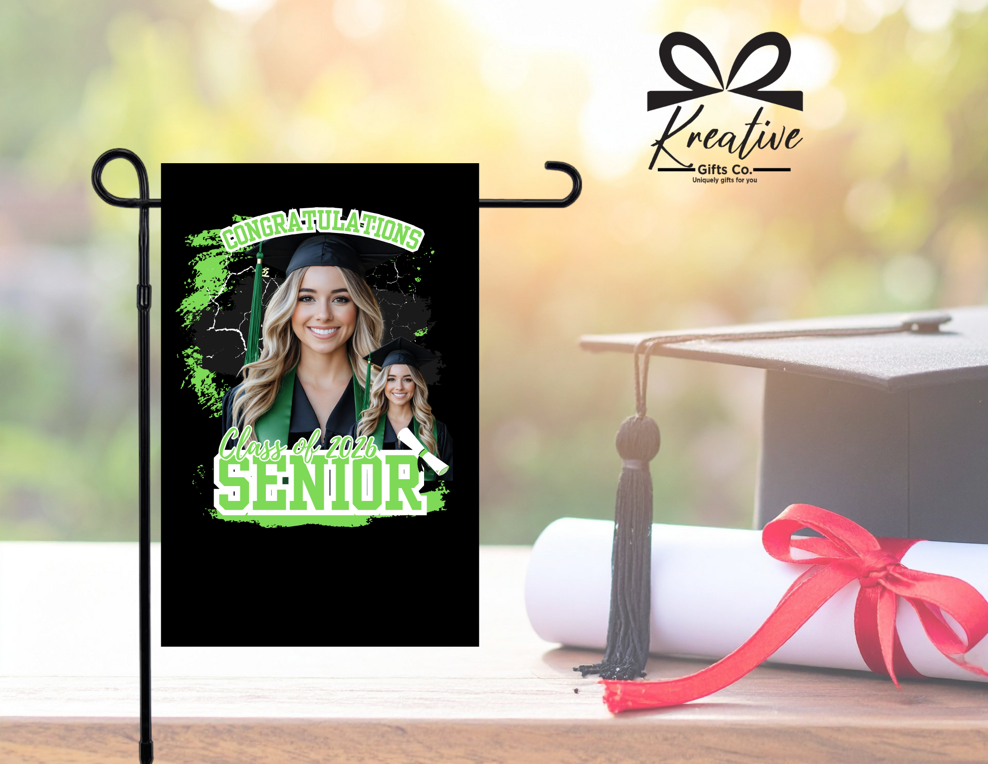 Graduation Garden Flag