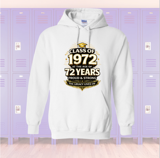 Middies Class ‘72 Birthday Bash Pull Over Hoodie