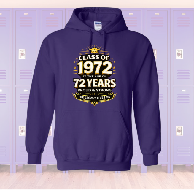 Middies Class ‘72 Birthday Bash Pull Over Hoodie