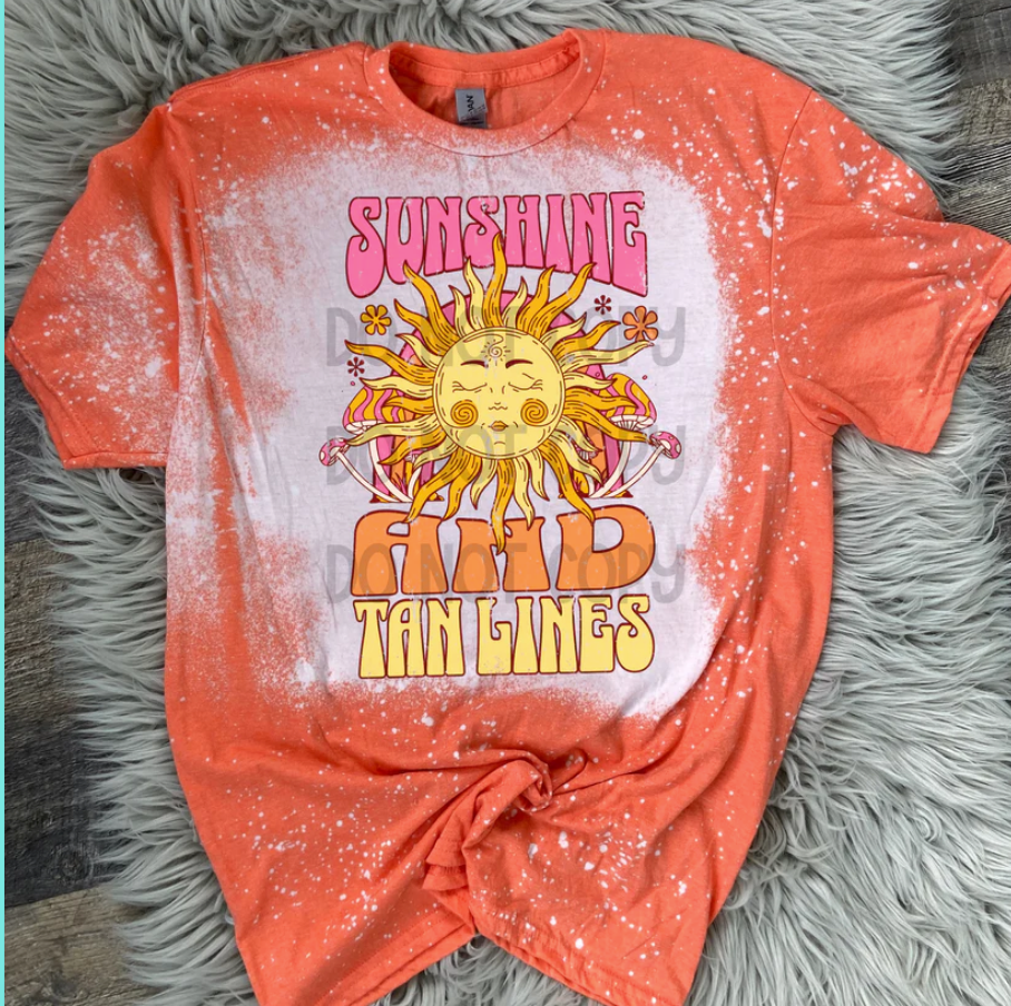 Sunshine and Tan lines Bleached Distressed