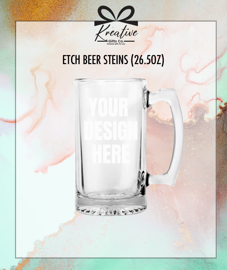 Custom Etch Beer Steins