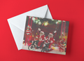 African American Santa's on Motorcycles Greeting Card